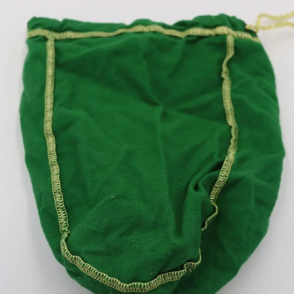 Crown Royal Small Green Velvet Drawstring Bag Collectible Vintage Accessory